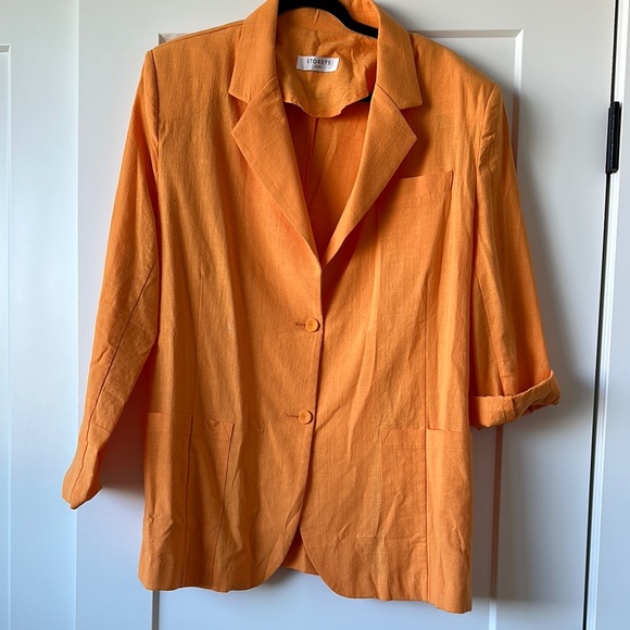 Storets Orange Blazer Jackets & Coats - Picture 1 of 9